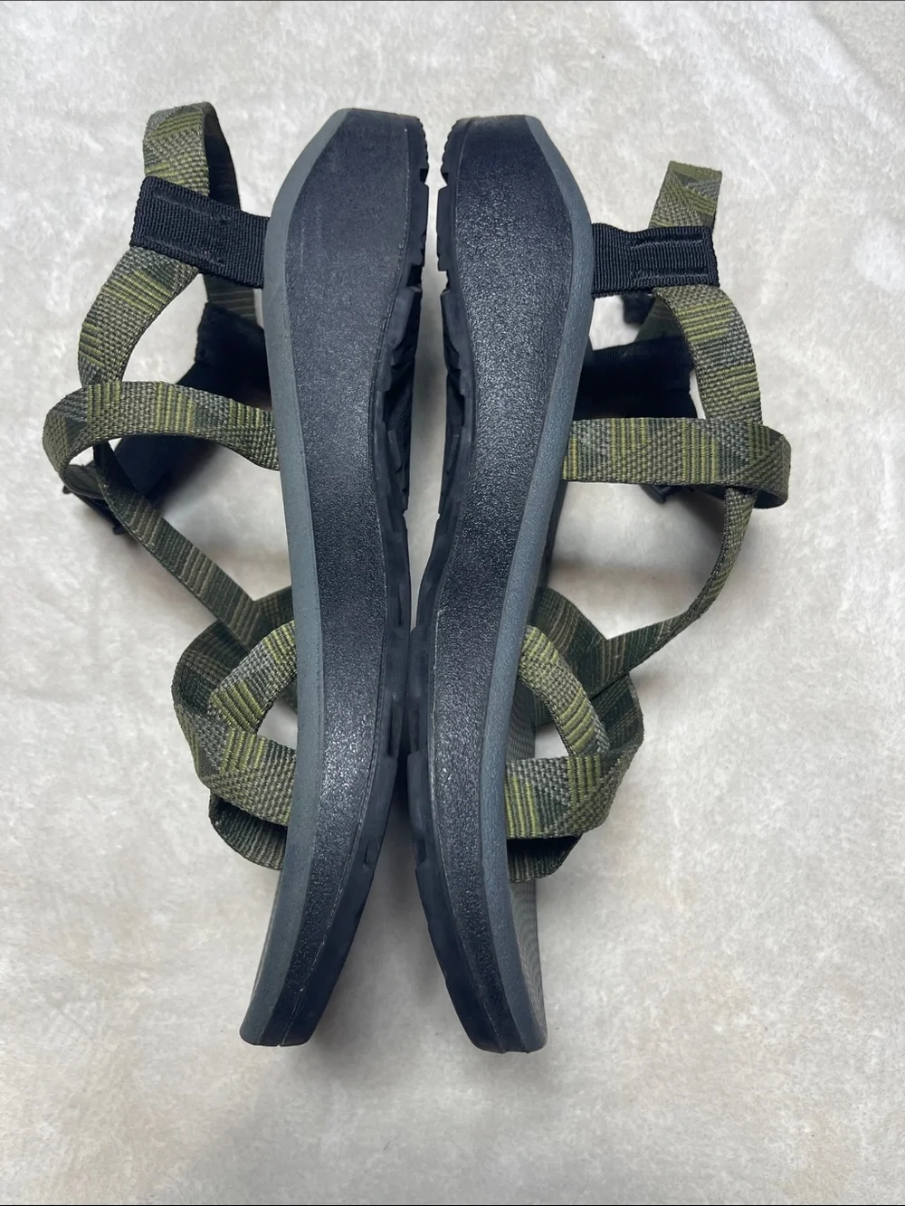 Chaco Men's Olive Green and Gray Sport Sandals Size 11